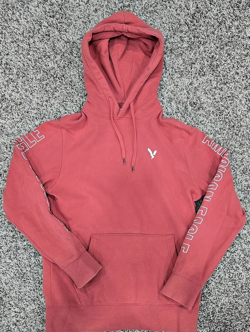 Men's American Eagle Super Soft Icon Graphic Hoodie Coral Pullover